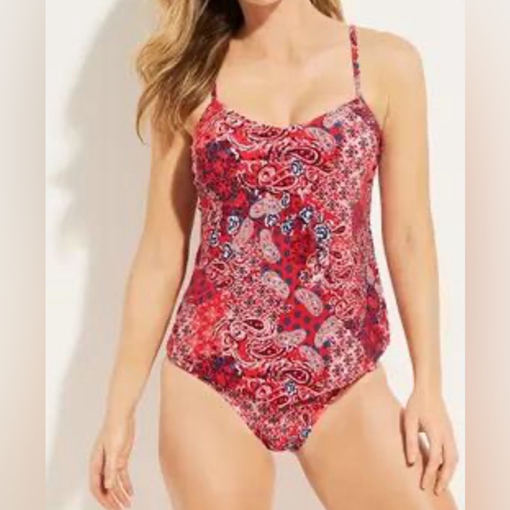 American Beach Red Swmsuit One Piece NWT Size XS, M and L